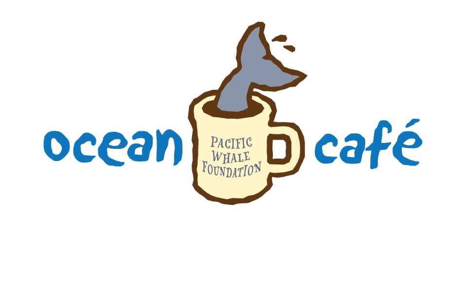 Logo design for Pacific Whale Foundation's former coffee shop in Hawaii.