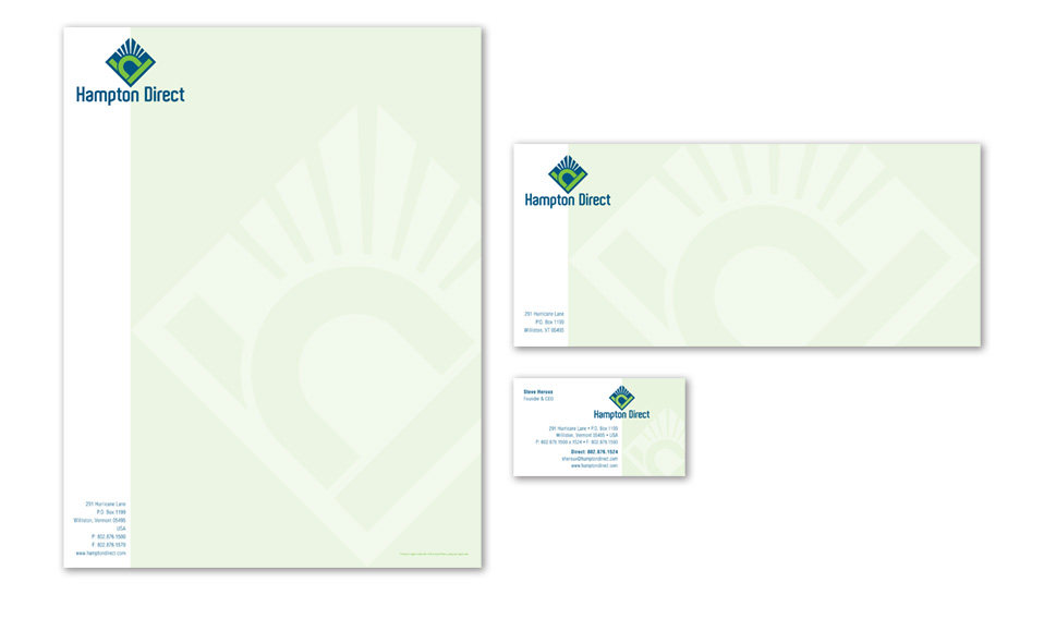 Stationery for Hampton Direct.