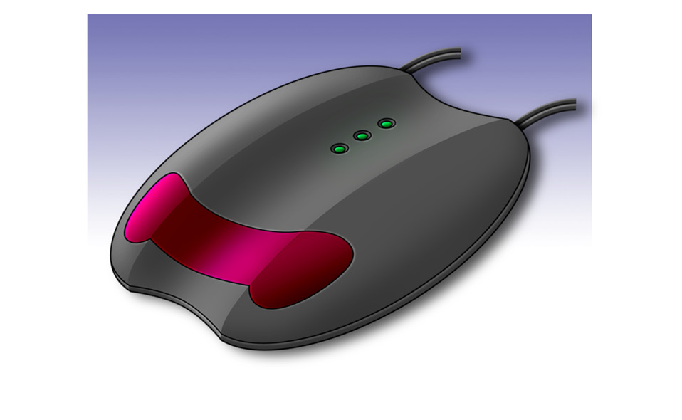 Product design and rendering of an infrared, electronics lockout device, for Black Tern product development.