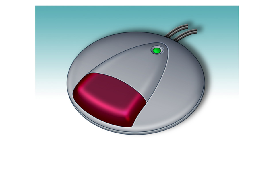 Product design and rendering of an infrared, electronics lockout device, for Black Tern product development.