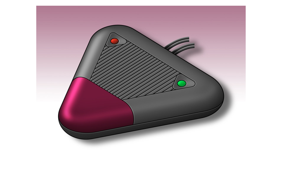 Product design and rendering of an infrared, electronics lockout device, for Black Tern product development.